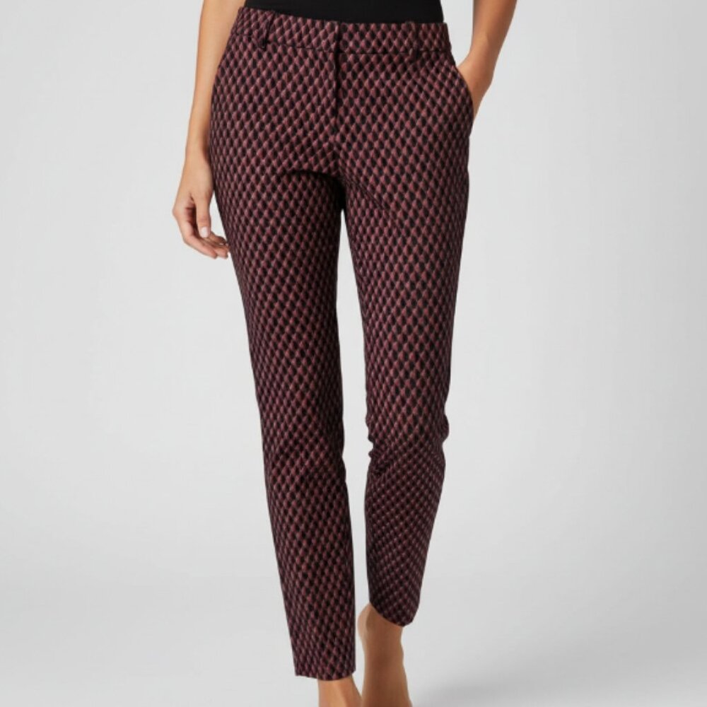 Ann Taylor Devin Fit Tailored Ankle‎ Red Pants